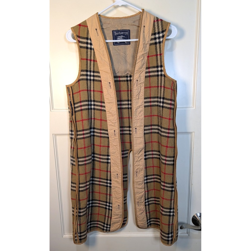 Vintage Burberrys Wool Liner Beige Nova Check Zip-In Trench Coat NO SIZE